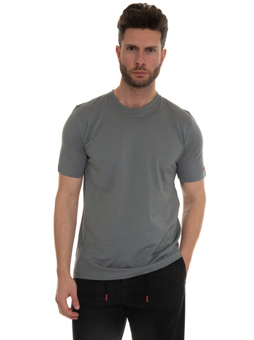 Half sleeve crew-neck T-shirt Gray Kiton Man