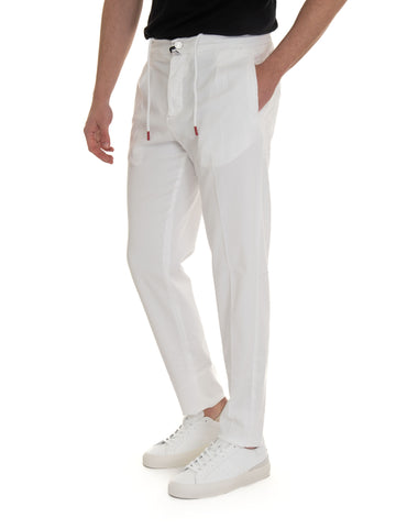 Pantalone modello jogger Bianco Kiton Uomo