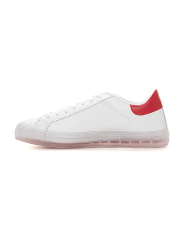 Sneakers con lacci Bianco-rosso Kiton Uomo