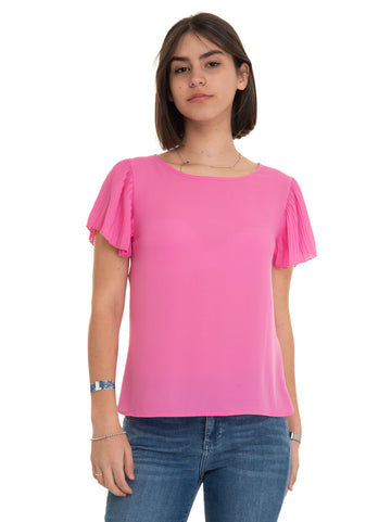 Pink short sleeve blouse Liu Jo Woman
