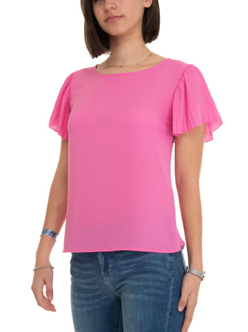 Pink short sleeve blouse Liu Jo Woman