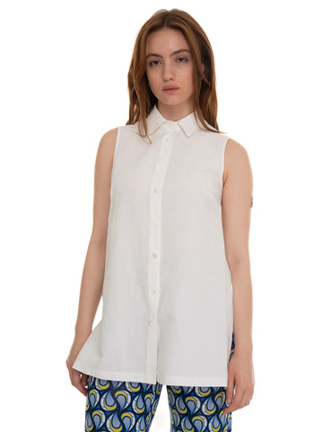 Sleeveless shirt White Maria Bellentani Woman