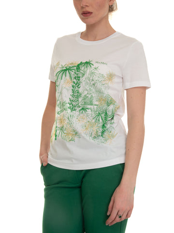 T-shirt manica corta Wien Bianco-verde Max Mara Studio Donna