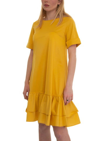Vanna Cotton Dress Yellow Weekend Max Mara Woman