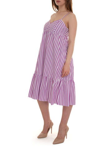 Dress with suspenders Lying down White-purple Pennyblack Woman