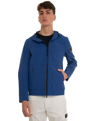 Jacket with hood LEMBATAMD01 Medium blue Peuterey Man
