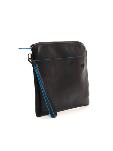 Clutch bag in leather Black Piquadro Man