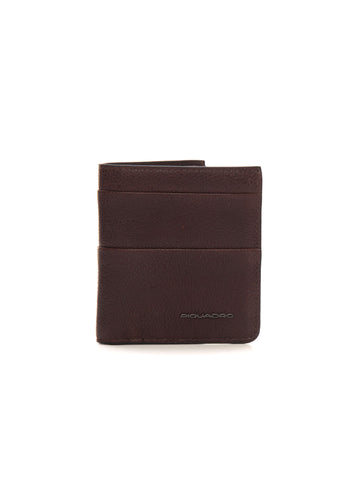 Dark brown vertical wallet Piquadro Man