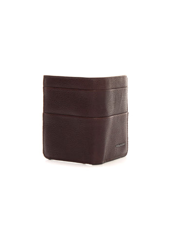 Dark brown vertical wallet Piquadro Man