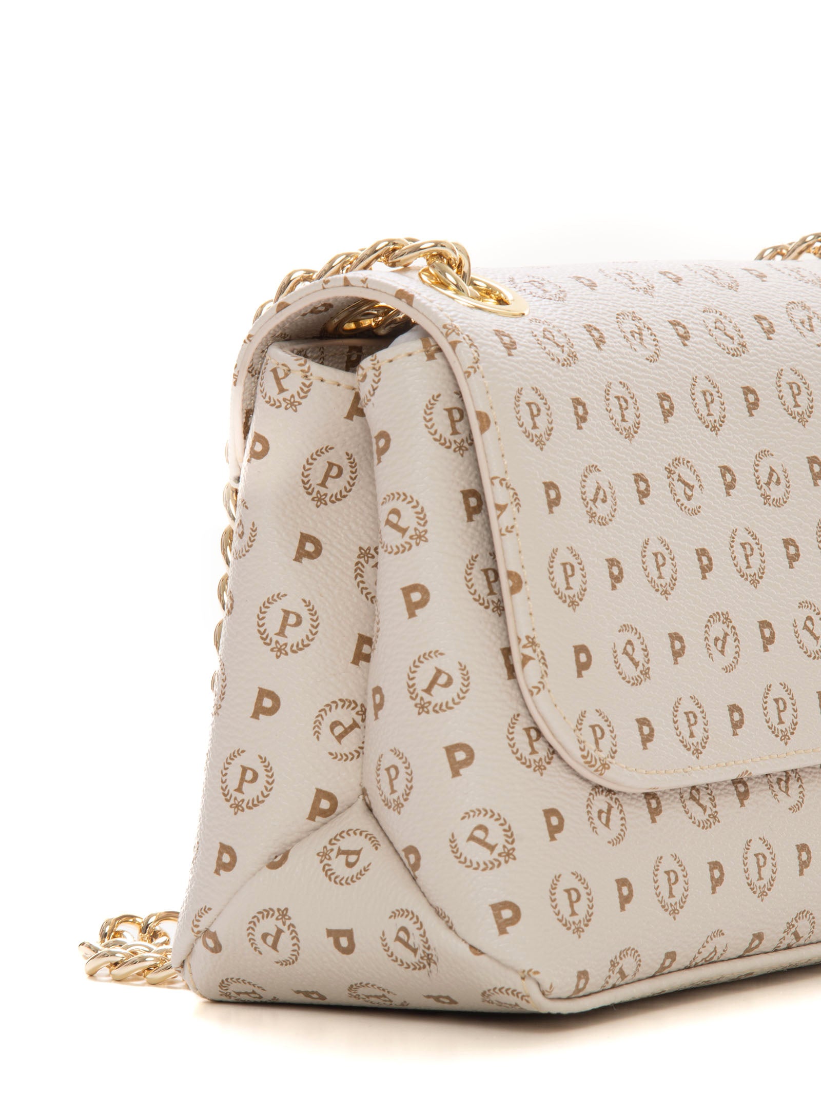 Pollini Handbags White Multiple colors Leather Cloth ref.179353 - Joli  Closet
