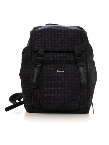 Black Pollini Men's fabric backpack