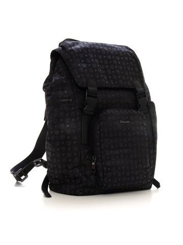 Black Pollini Men's fabric backpack