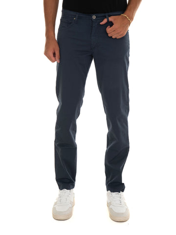 Pantalone in cotone Blu navy Quality First Uomo