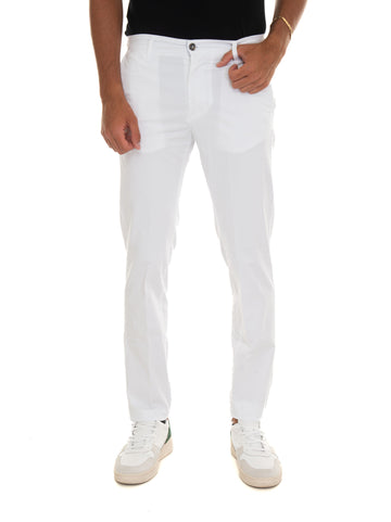 Quality First Men's White Cotton Trousers