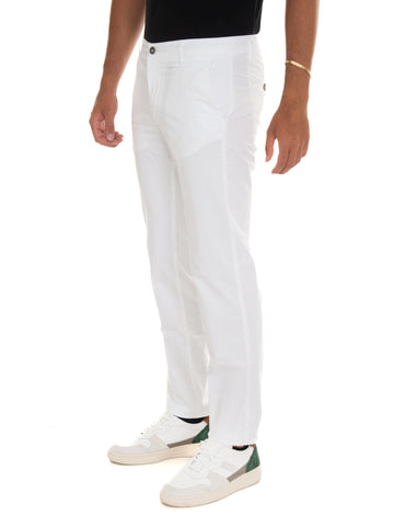 Quality First Men's White Cotton Trousers