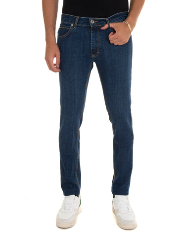 Jeans 5 tasche Denim medio Quality First Uomo