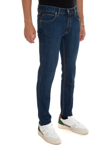 Jeans 5 tasche Denim medio Quality First Uomo