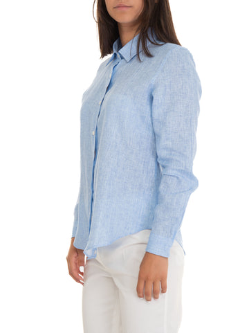 Light blue linen shirt Vincenzo De Lauziers Woman