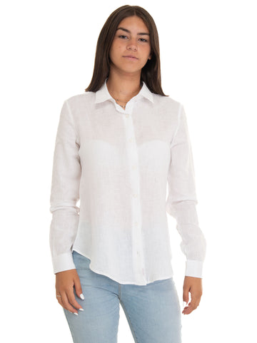 Vincenzo De Lauziers Women's White Linen Shirt