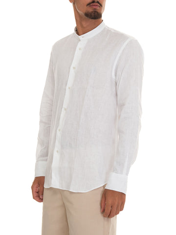Vincenzo De Lauziers Men's White Linen Shirt