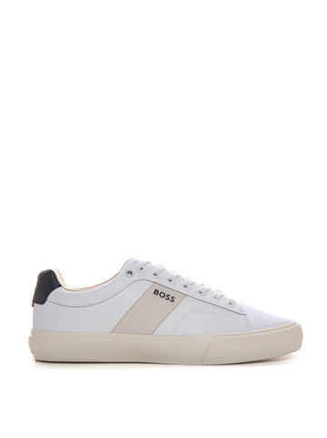 Low sneakers in suede and rubber White BOSS Men