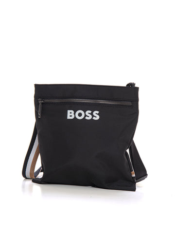BOSS Men's Black technical fabric bag