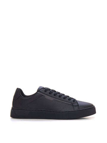 Leather sneakers with laces Black BOSS Men