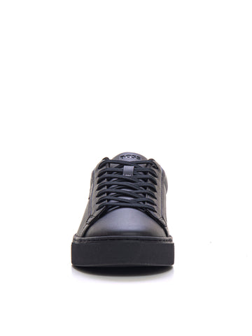 Leather sneakers with laces Black BOSS Men
