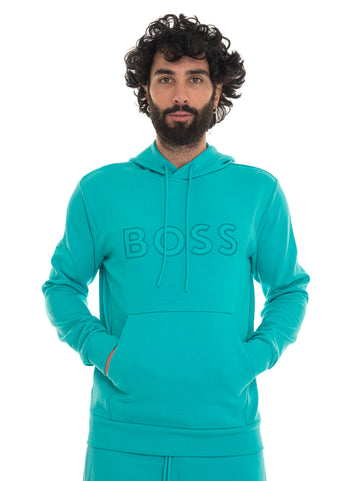 BOSS Men's Turquoise Hoodie