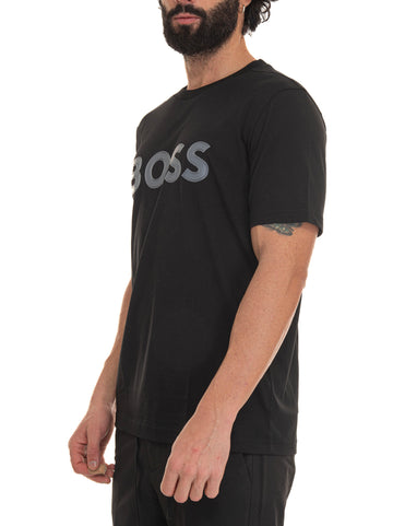 Short-sleeved crew-neck T-shirt Black by BOSS Man