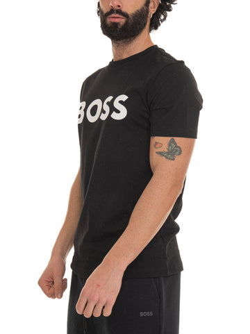 Crew-neck T-shirt Black by BOSS Man