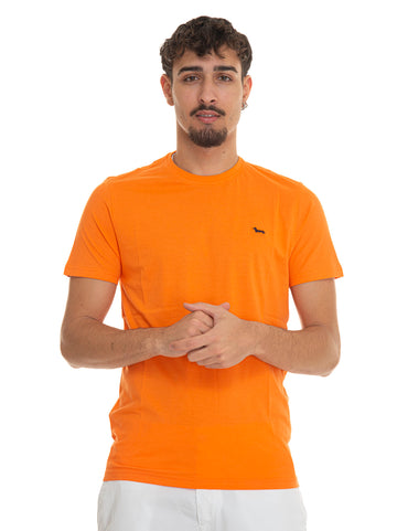 Half-sleeve crew-neck t-shirt INL001 Orange Harmont & Blaine Men