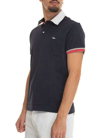 Short sleeve polo shirt LRL385 Blue Harmont & Blaine Man