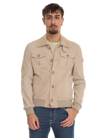 DESTINYSUEDEACC leather jacket Beige Peuterey Man