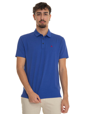 Cotton jersey polo shirt MEZZOLA01 Electric blue Peuterey Man