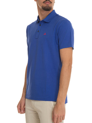 Cotton jersey polo shirt MEZZOLA01 Electric blue Peuterey Man