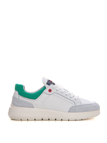 Leather sneakers with laces ZAMAMI White-green Peuterey Men