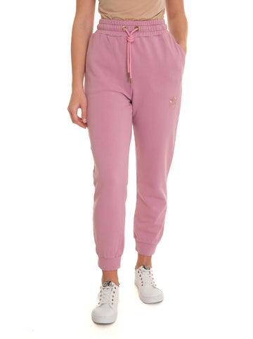 Carico pink fleece trousers Pinko Woman