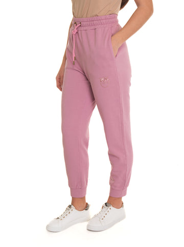 Carico pink fleece trousers Pinko Woman