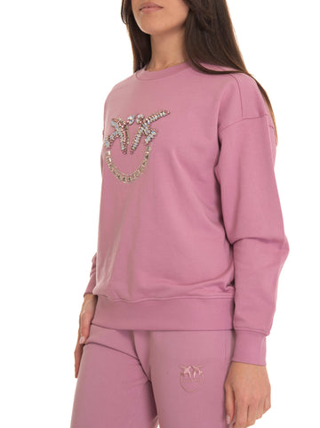 Nelly Pink Crewneck Sweatshirt Pinko Women