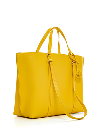 Carrie shopper bag Yellow Pinko Woman